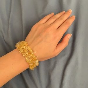 Citrine memory wire bracelet